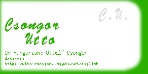 csongor utto business card